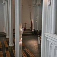 St. Peter Cleveland - Catholic Church in Downtown Cleveland, Ohio was painted by Paint Medics Inc. Painter serving the Northeast Ohio with professional painting, refinishing and wood staining services