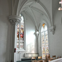 St. Peter Cleveland - Catholic Church in Downtown Cleveland, Ohio was painted by Paint Medics Inc. Painter serving the Northeast Ohio with professional painting, refinishing and wood staining services