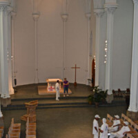 St. Peter Cleveland - Catholic Church in Downtown Cleveland, Ohio was painted by Paint Medics Inc. Painter serving the Northeast Ohio with professional painting, refinishing and wood staining services